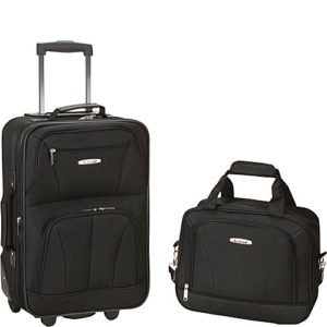 Rockland 2 piece luggage set black