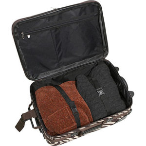 Rockland 2 piece luggage set open