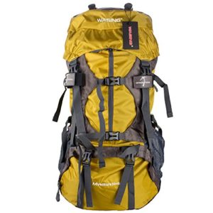 Wasing 55L Hiking Backpack yellow