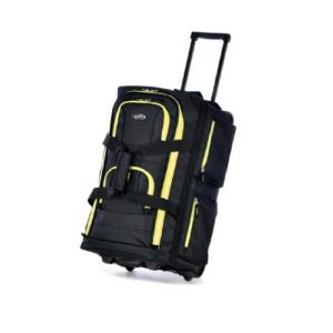 Olympia 22 inch duffel bag black and yellow