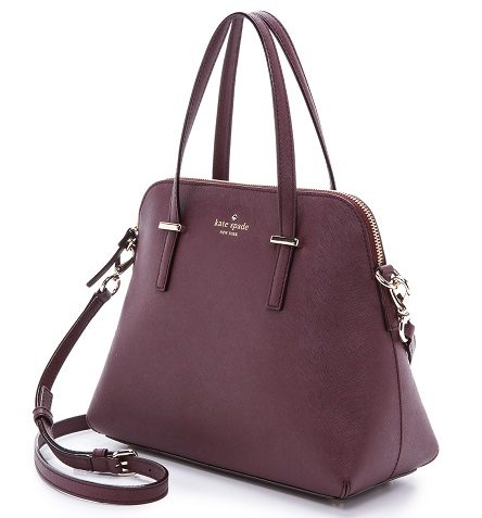 Kate Spade Cedar Street Maise Shoulder Bag in Soft Pink & Black Leather